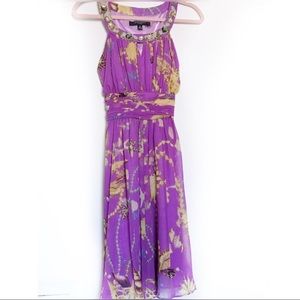 Nine West Purple Floral cocktail Dress -Size 6 NWT